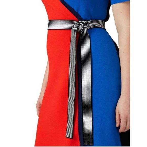 DIANE VON FURSTENBERG Colorblock Wrap Dress size M - Picture 4 of 13